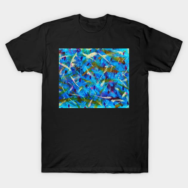 Heavenly Doodles - Deep Blue T-Shirt by susanchristophe